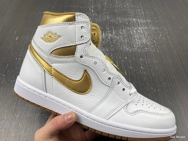 (Women's)  FD2596-107 58 High Retro Cozy Jordan 1 OG Gold Metallic 0621